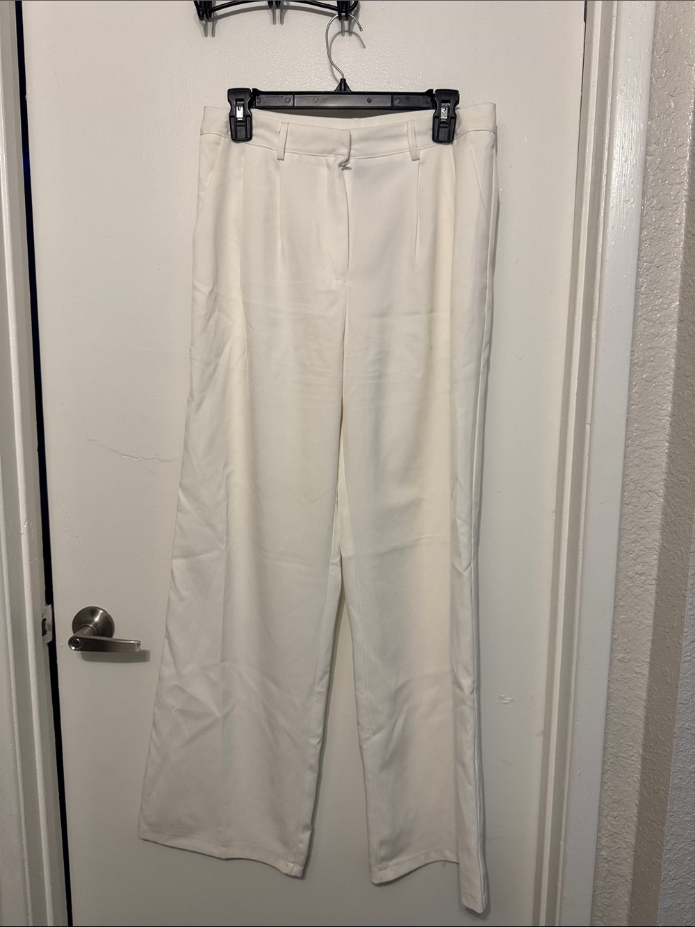 Forever 21 White Wide-Leg Dress Pants